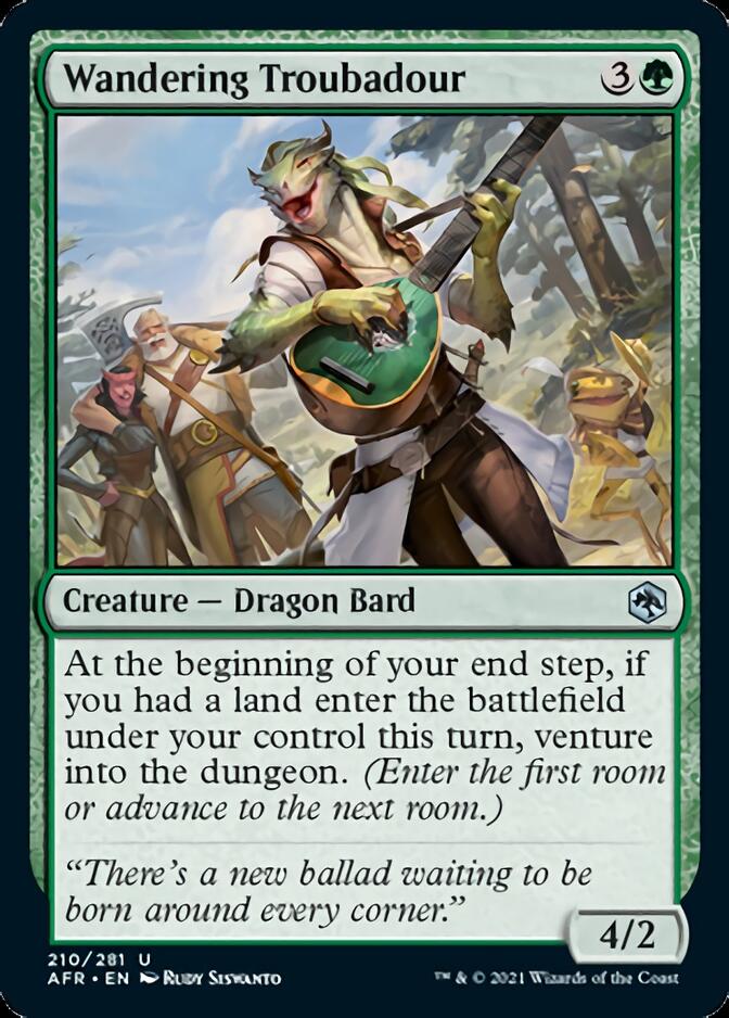 Wandering Troubadour [Dungeons & Dragons: Adventures in the Forgotten Realms] [Foil]