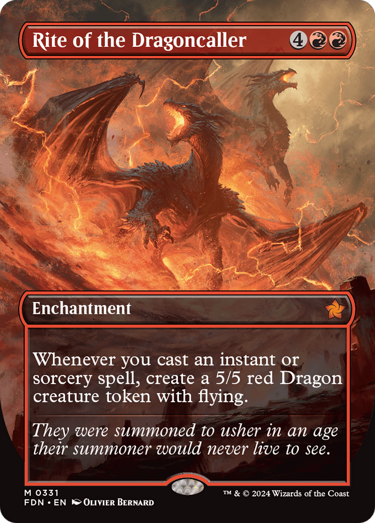 Rite of the Dragoncaller (Borderless) [Foundations] [Foil]
