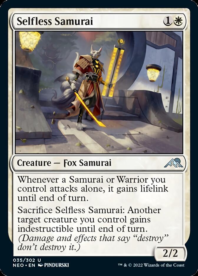 Selfless Samurai [Kamigawa: Neon Dynasty] [Foil]