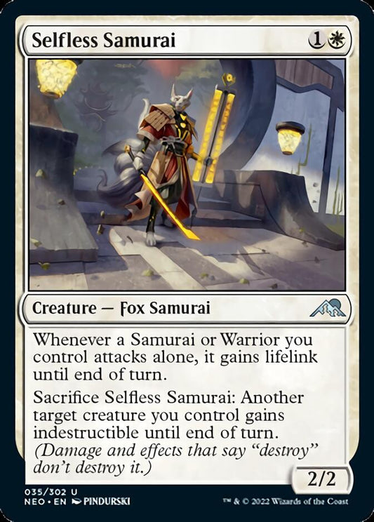 Selfless Samurai [Kamigawa: Neon Dynasty] [Foil]