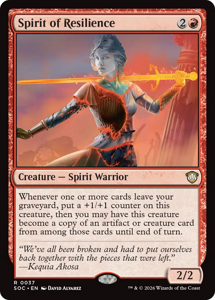 Spirit of Resilience [Secrets of Strixhaven Commander] [Foil]