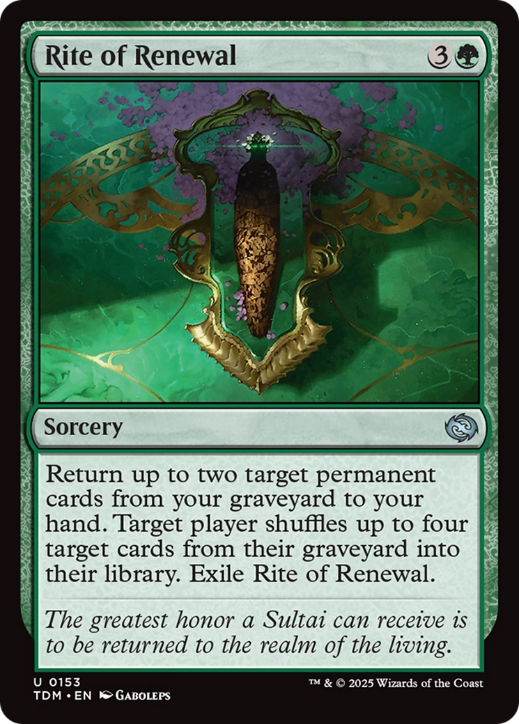 Rite of Renewal [Tarkir: Dragonstorm] [Foil]