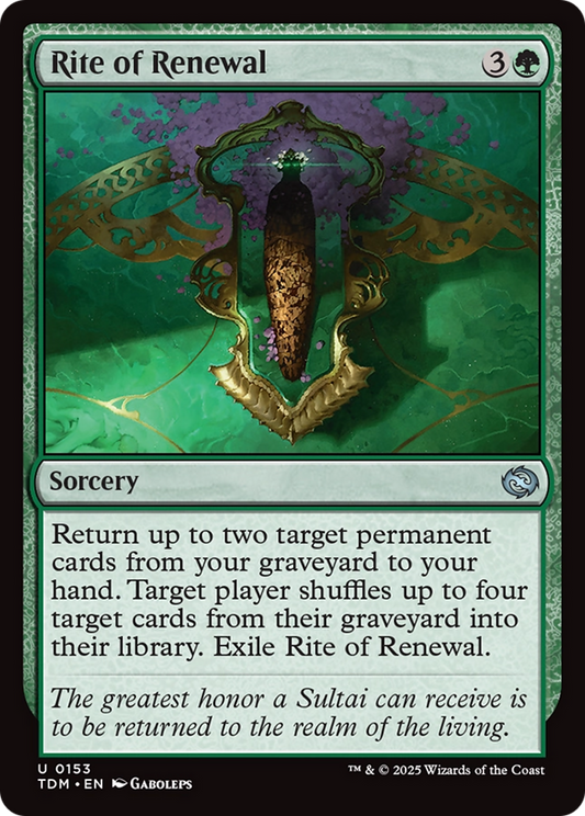 Rite of Renewal [Tarkir: Dragonstorm] [Foil]