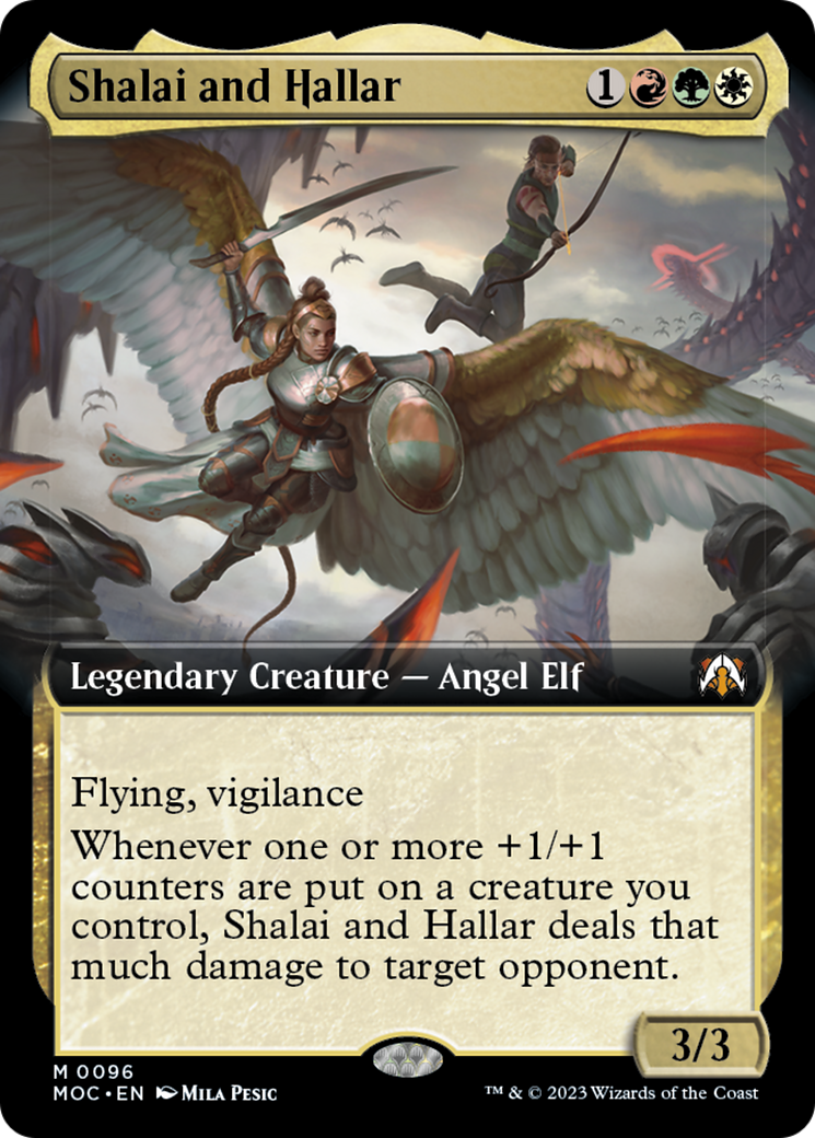 Shalai and Hallar (Extended Art) [March of the Machine Commander] [Foil]