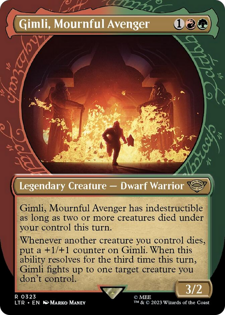 Gimli, Mournful Avenger (Showcase Ring Frame) [The Lord of the Rings: Tales of Middle-Earth] [Foil]