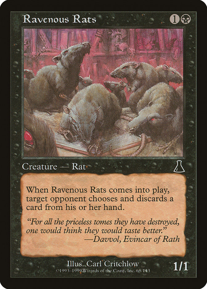 Ravenous Rats [Urza's Destiny] [Foil]