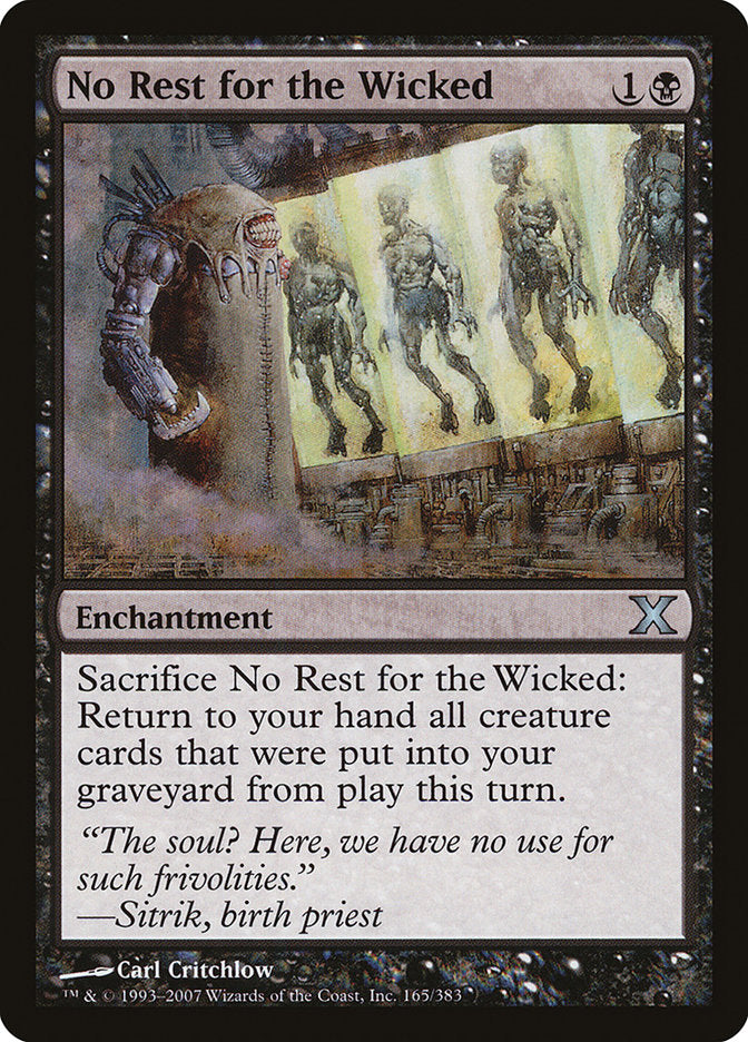 No Rest for the Wicked [Tenth Edition] [Foil]