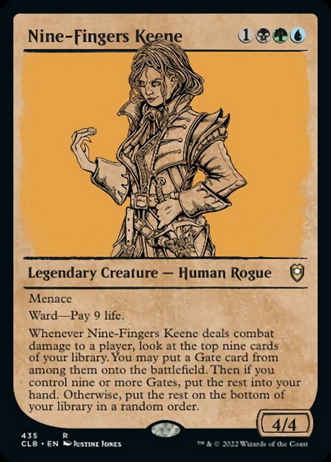 Nine-Fingers Keene (Showcase) [Commander Legends: Battle for Baldur's Gate] [Foil]