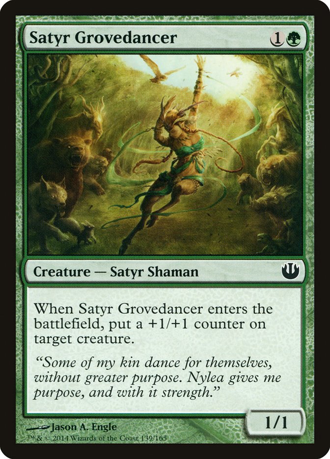 Satyr Grovedancer [Journey into Nyx] [Foil]