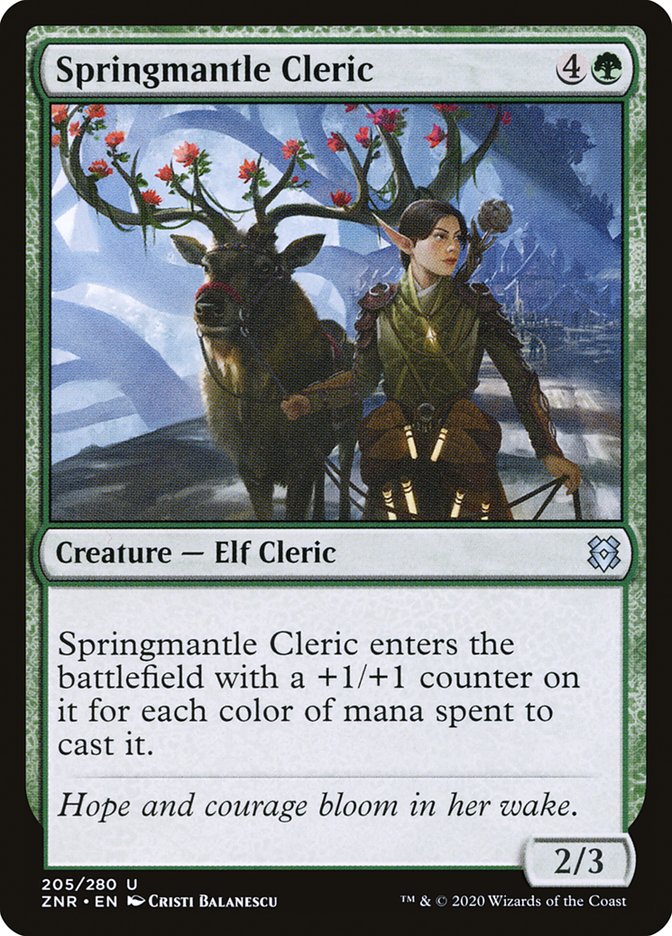 Springmantle Cleric [Zendikar Rising] [Foil]