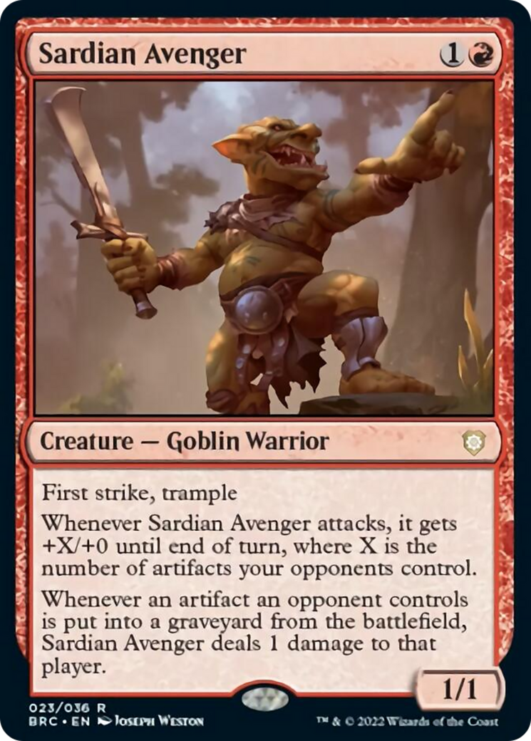 Sardian Avenger [The Brothers' War Commander] [Foil]
