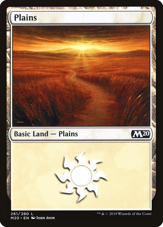 Plains (261) [Core Set 2020] [Foil]