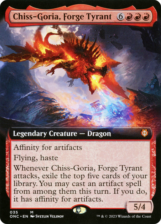 Chiss-Goria, Forge Tyrant (Extended Art) [Phyrexia: All Will Be One Commander] [Foil]