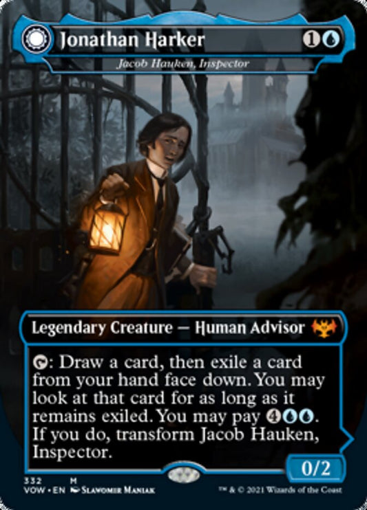 Jacob Hauken, Inspector // Hauken's Insight - Jonathan Harker // Harker's Obsessive Inquiry [Innistrad: Crimson Vow] [Foil]