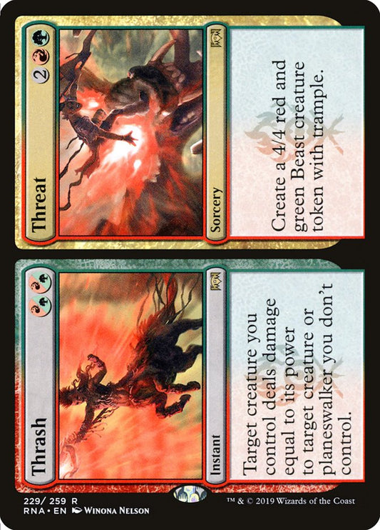 Thrash // Threat [Ravnica Allegiance] [Foil]