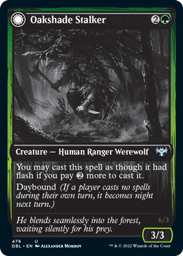 Oakshade Stalker // Moonlit Ambusher [Innistrad: Double Feature] [Foil]
