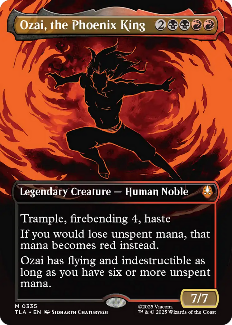 Ozai, the Phoenix King (0335) (Borderless) [Avatar: The Last Airbender] [Foil]