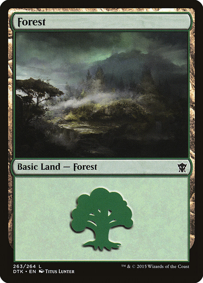 Forest (263) [Dragons of Tarkir] [Foil]