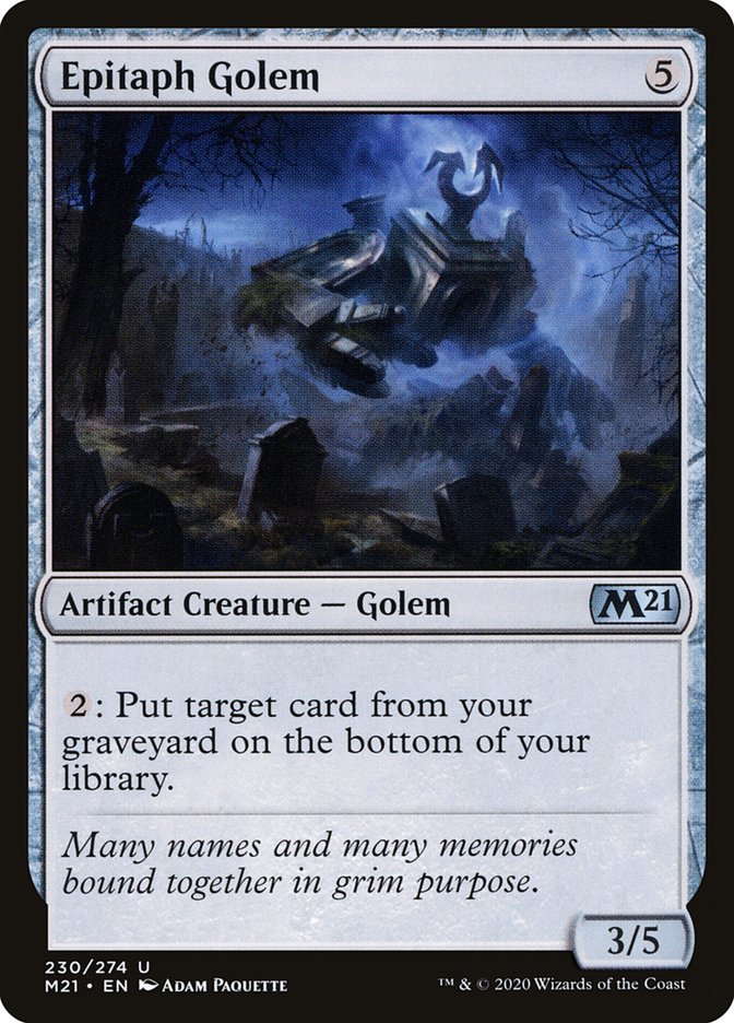 Epitaph Golem [Core Set 2021] [Foil]