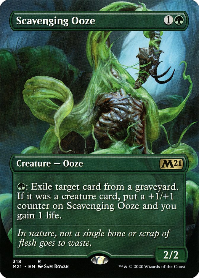 Scavenging Ooze (Borderless Alternate Art) [Core Set 2021] [Foil]