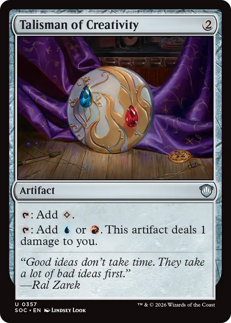 Talisman of Creativity [Secrets of Strixhaven Commander] [Foil]