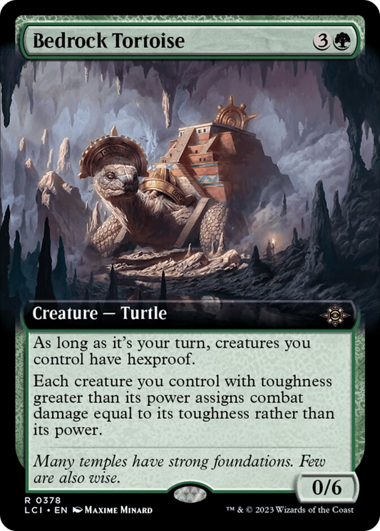 Bedrock Tortoise (Extended Art) [The Lost Caverns of Ixalan] [Foil]