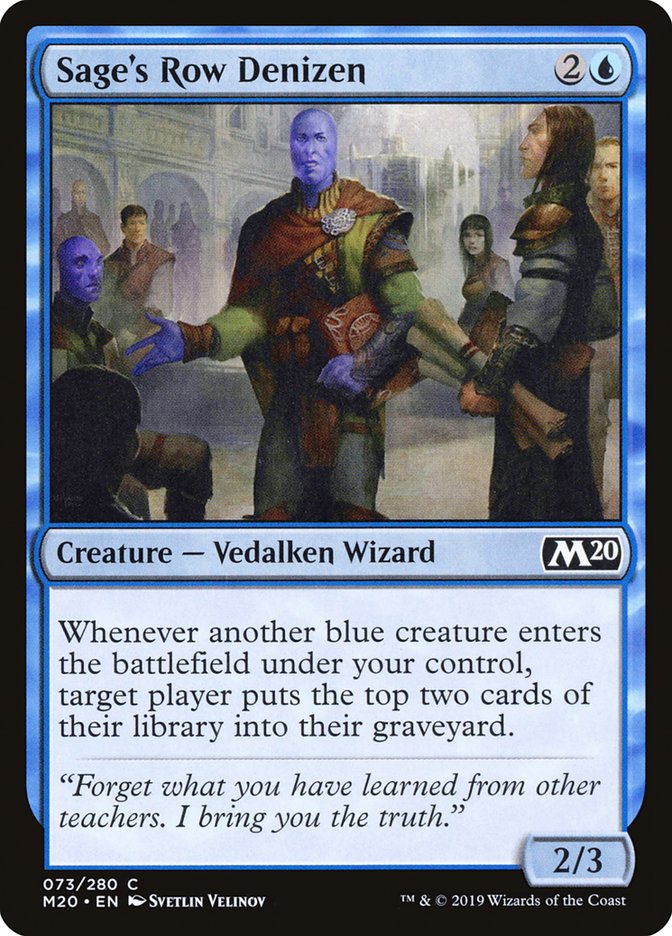 Sage's Row Denizen [Core Set 2020] [Foil]