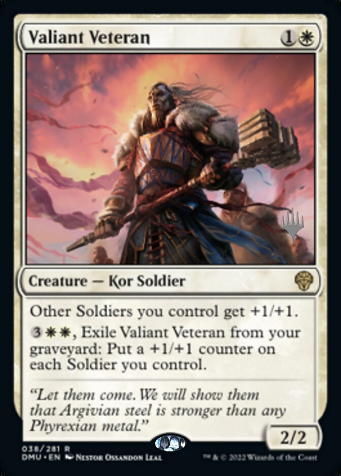 Valiant Veteran (Promo Pack) [Dominaria United Promos] [Foil]