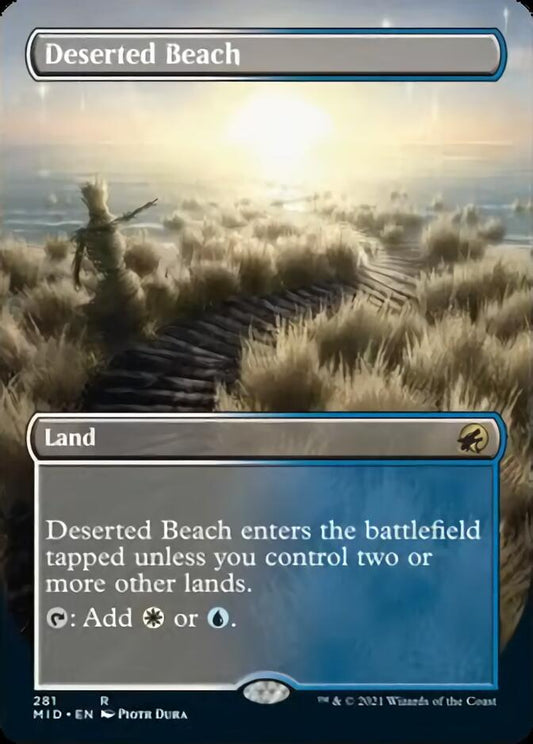 Deserted Beach (Borderless Alternate Art) [Innistrad: Midnight Hunt] [Foil]