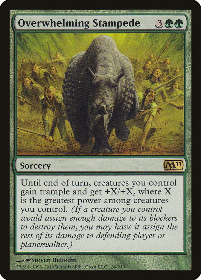 Overwhelming Stampede [Core Set 2011] [Foil]