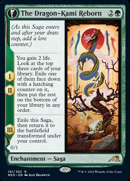 The Dragon-Kami Reborn // Dragon-Kami's Egg [Kamigawa: Neon Dynasty] [Foil]