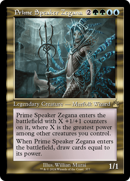 Prime Speaker Zegana (Retro Frame) [Ravnica Remastered] [Foil]