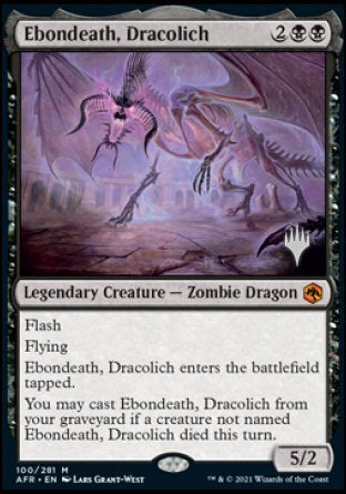 Ebondeath, Dracolich (Promo Pack) [Dungeons & Dragons: Adventures in the Forgotten Realms Promos] [Foil]