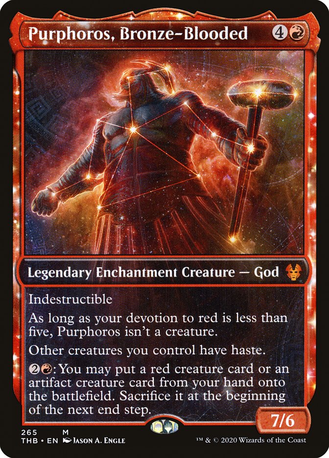 Purphoros, Bronze-Blooded (Showcase) [Theros Beyond Death] [Foil]