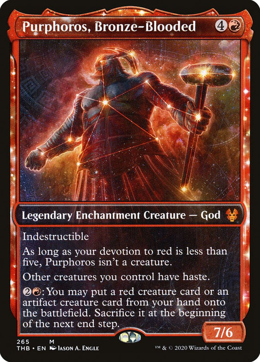 Purphoros, Bronze-Blooded (Showcase) [Theros Beyond Death] [Foil]