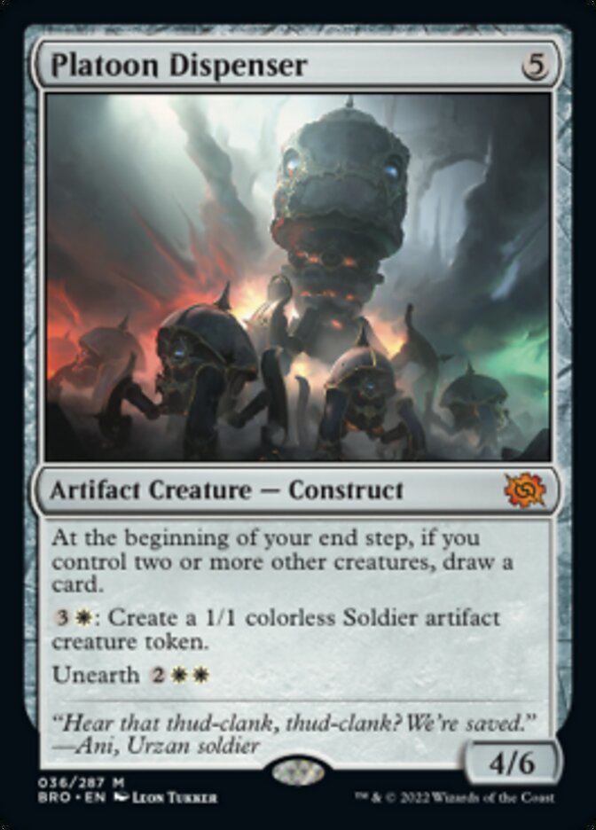 Platoon Dispenser (Promo Pack) [The Brothers' War Promos] [Foil]