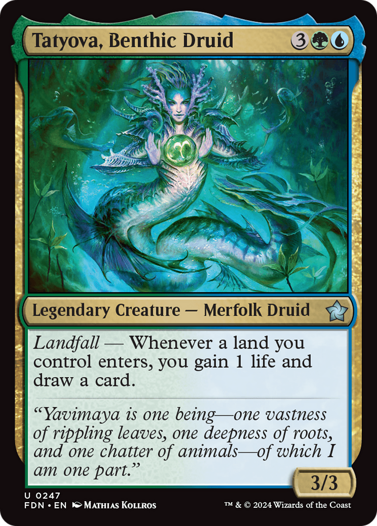 Tatyova, Benthic Druid [Foundations] [Foil]