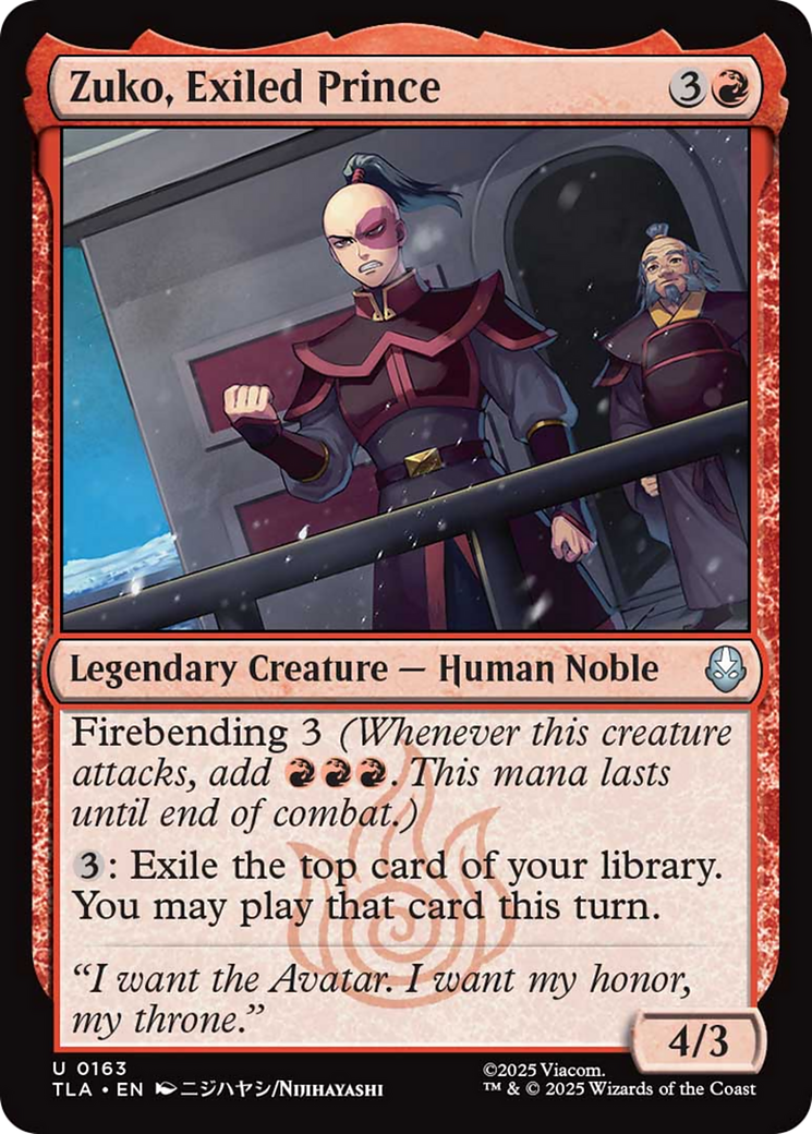 Zuko, Exiled Prince [Avatar: The Last Airbender] [Foil]