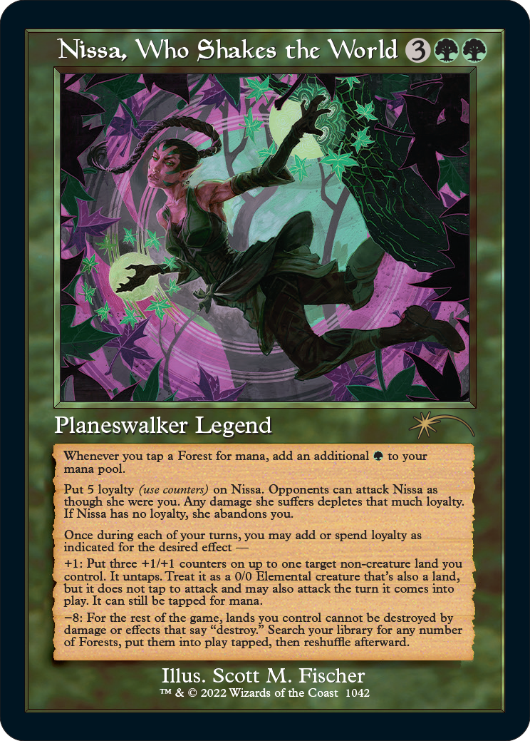Nissa, Who Shakes the World (Retro) [Secret Lair Drop Series] [Foil]