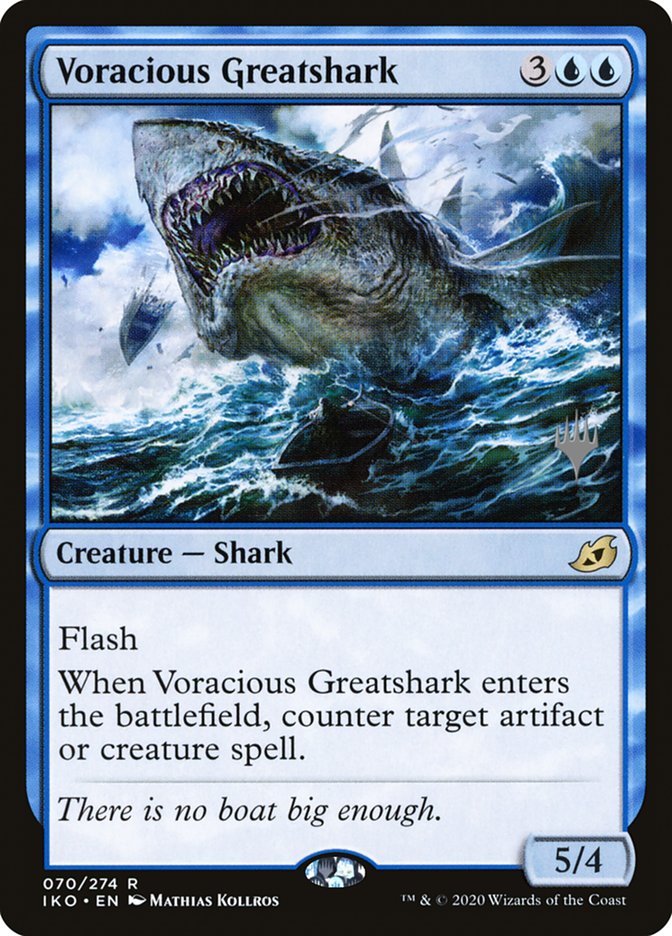 Voracious Greatshark (Promo Pack) [Ikoria: Lair of Behemoths Promos] [Foil]