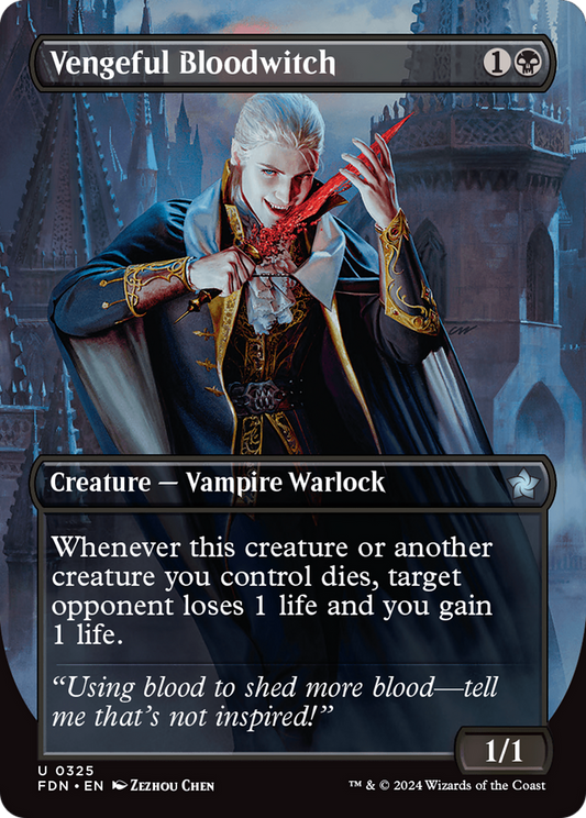 Vengeful Bloodwitch (Borderless) [Foundations] [Foil]