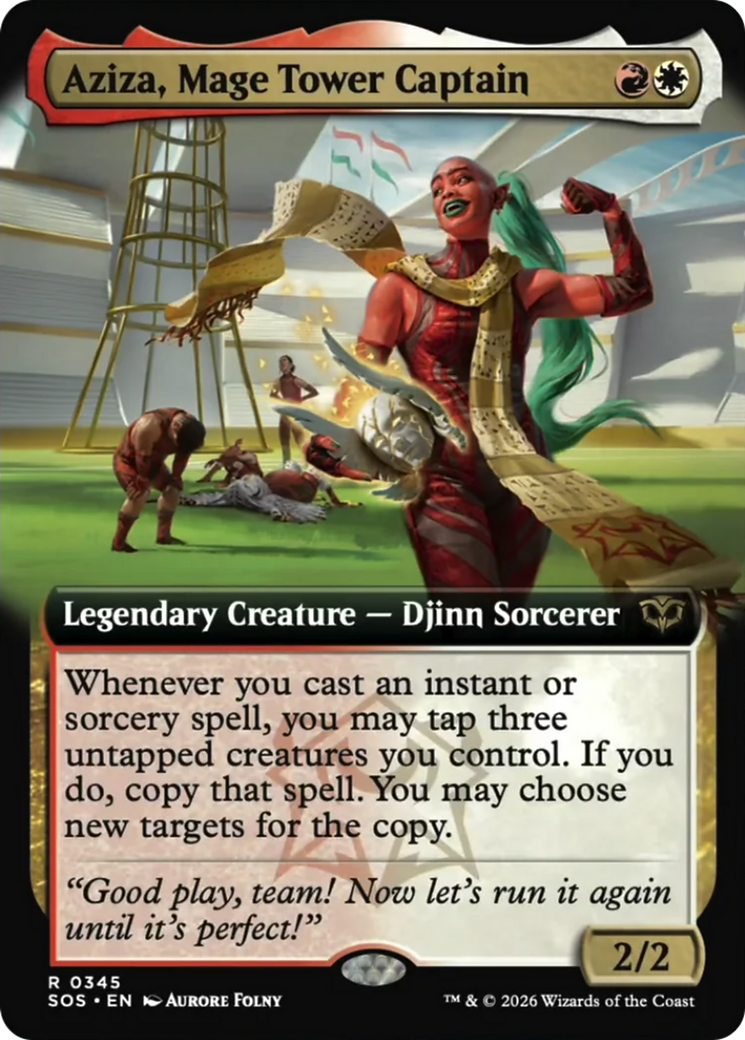 Aziza, Mage Tower Captain (Extended Art) [Secrets of Strixhaven] [Foil]