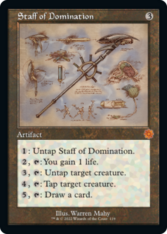 Staff of Domination (Retro Schematic) [The Brothers' War Retro Artifacts] [Foil]