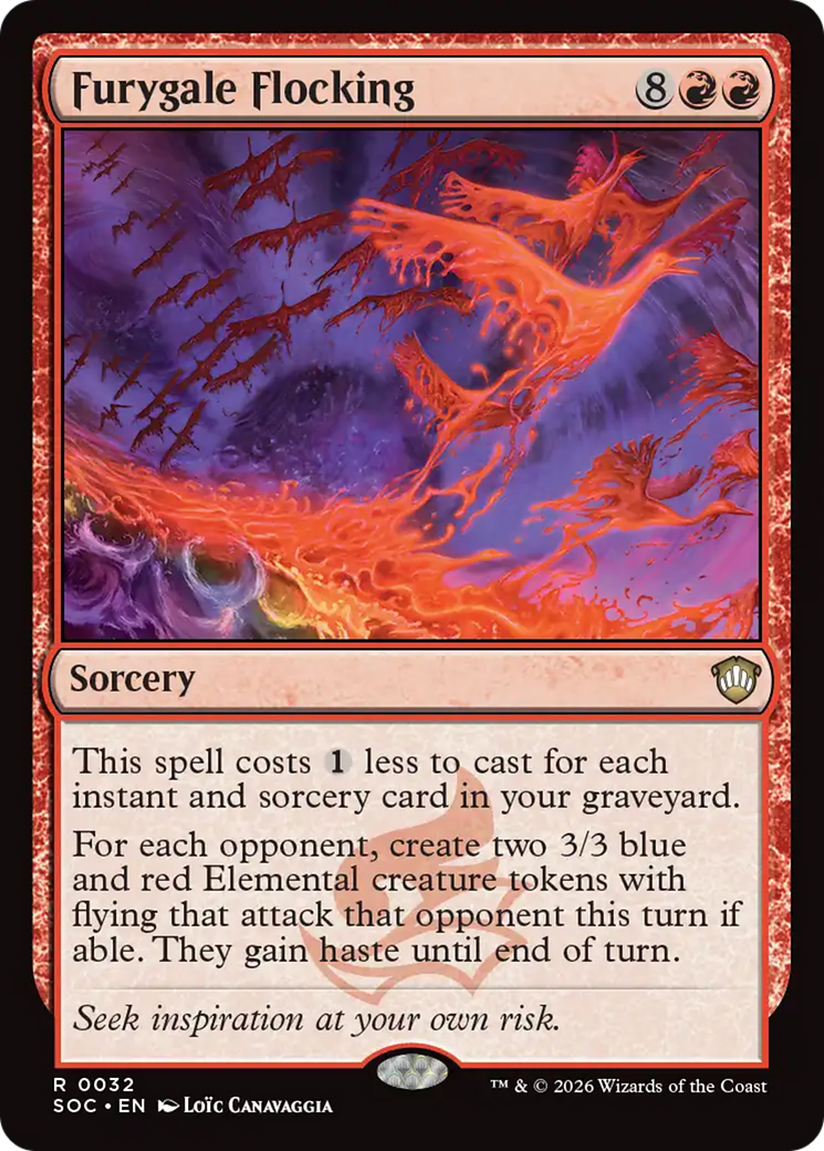 Furygale Flocking [Secrets of Strixhaven Commander] [Foil]