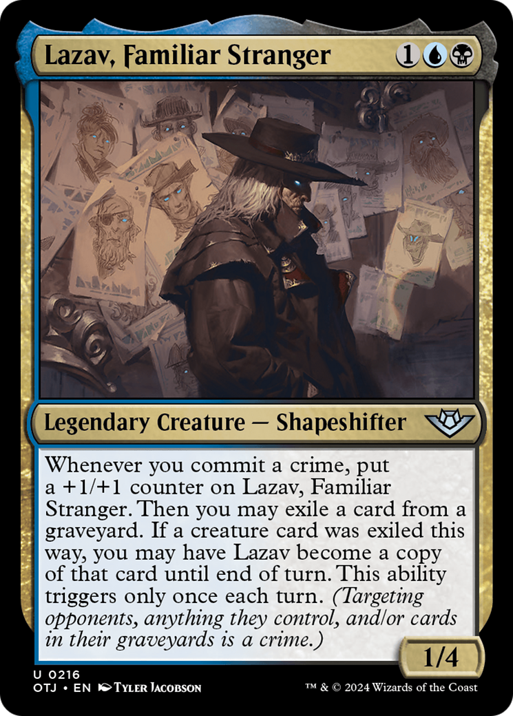 Lazav, Familiar Stranger [Outlaws of Thunder Junction] [Foil]