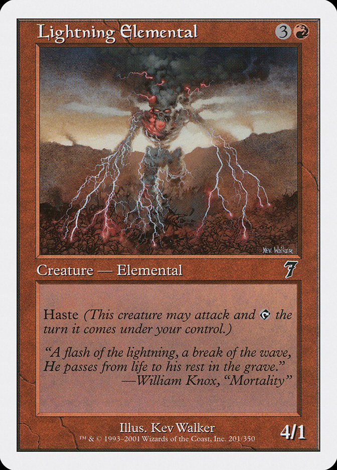 Lightning Elemental [Seventh Edition] [Foil]