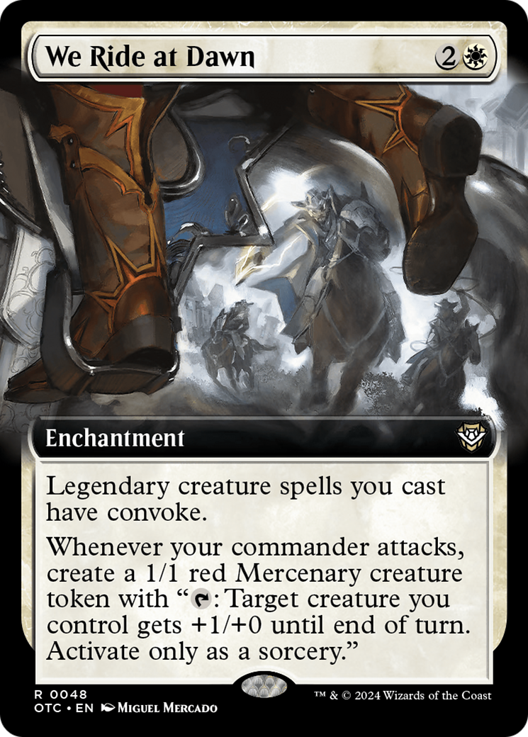 We Ride at Dawn (Extended Art) [Outlaws of Thunder Junction Commander] [Foil]
