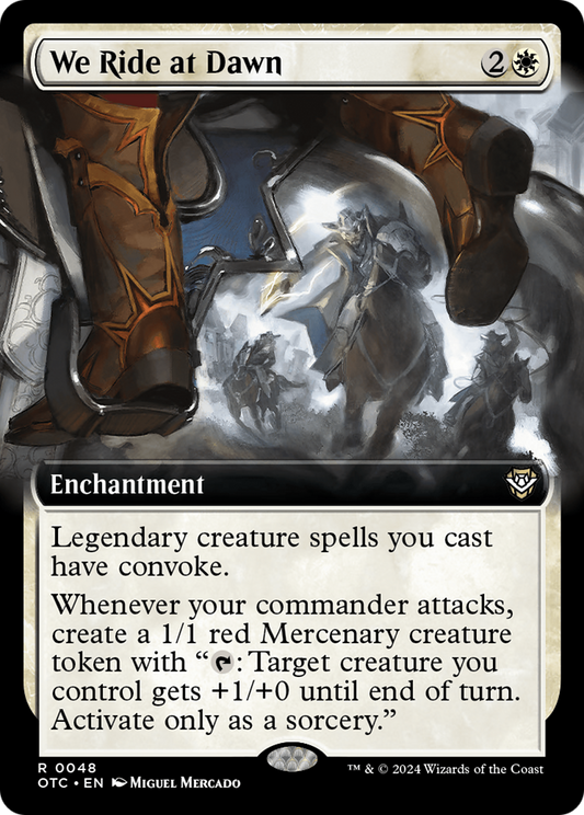 We Ride at Dawn (Extended Art) [Outlaws of Thunder Junction Commander] [Foil]