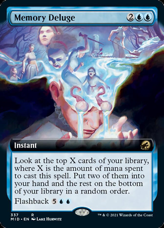 Memory Deluge (Extended Art) [Innistrad: Midnight Hunt] [Foil]