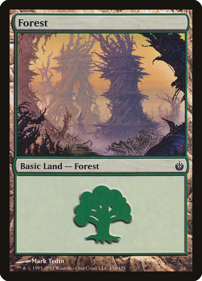 Forest (154) [Mirrodin Besieged] [Foil]